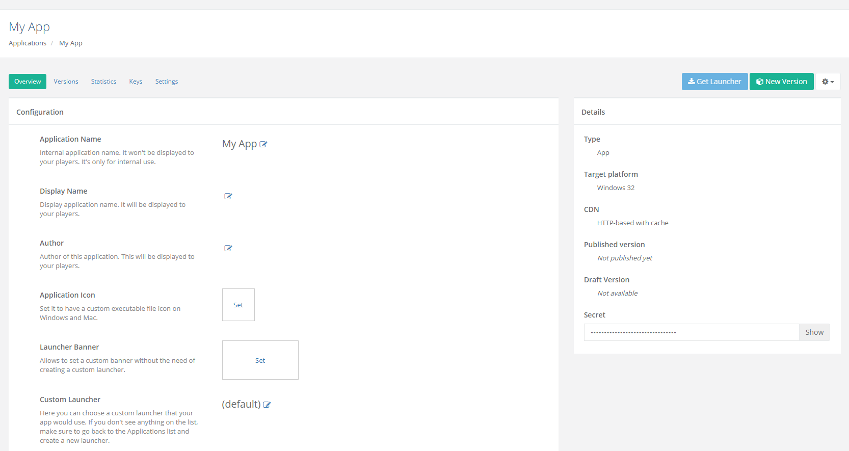 Application Panel