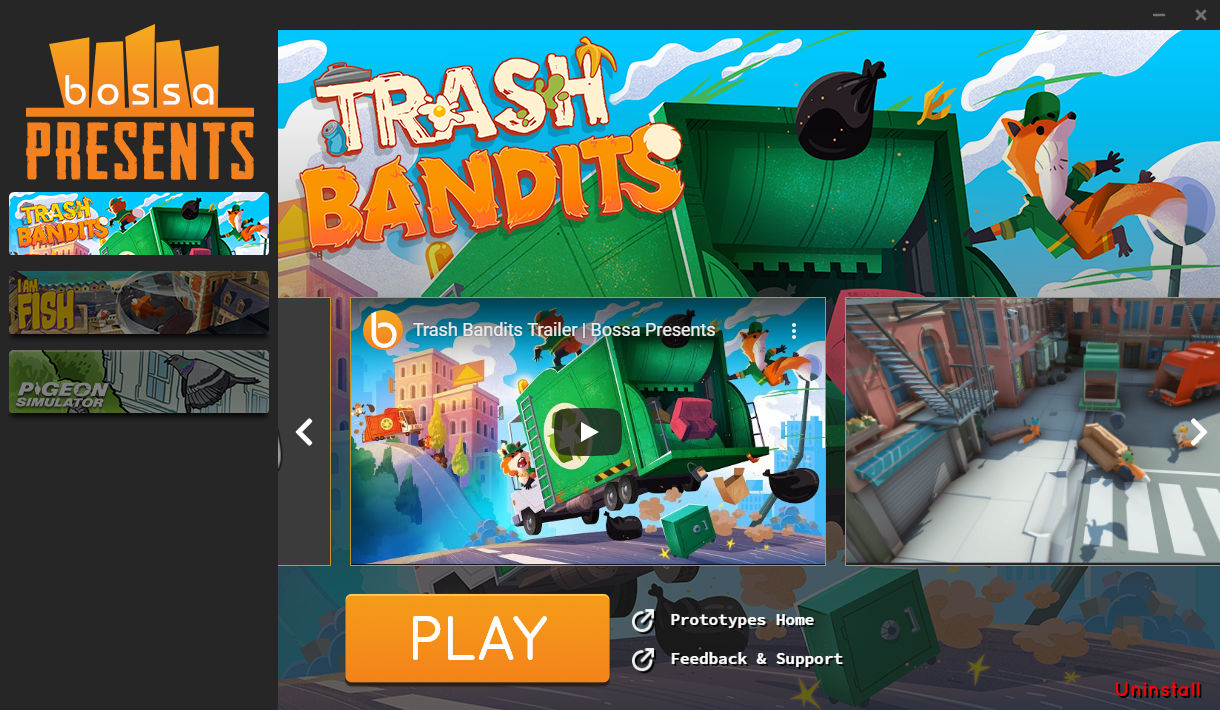 Bossa Presents Game Launcher