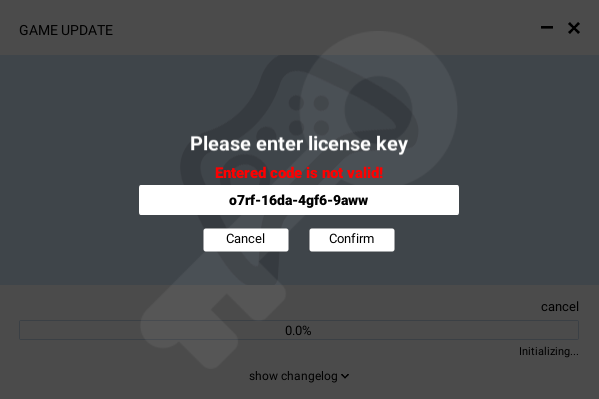 Launcher asking for a license key